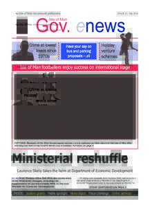 JULY NEWSLETTER 2014:IN FOCUS AUTUMN[removed]12:54 Page 1  An Isle of Man Government publication ISSUE 11: July 2014