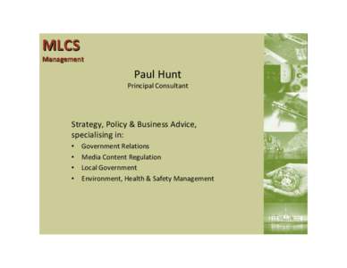 MLCS  Management Paul Hunt