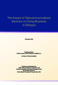 The Impact of Telecommunications Services on Doing Business in Ethiopia December 2010
