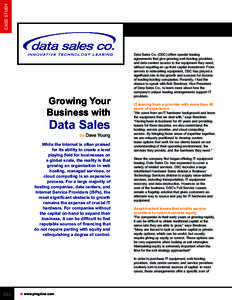 CASE STUDY  Growing Your Business with  Data Sales