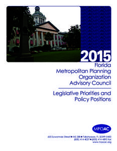 2015  Florida Metropolitan Planning Organization Advisory Council