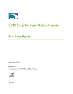 NCTD Camp Pendleton Station Analysis  Final Study Report Submitted to NCTD