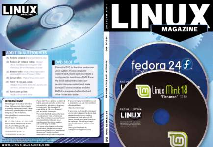 LINUX MAGAZINE  ISSUE 190 ADDITIONAL RESOURCES [1]	Fedora project: https://​­getfedora.​­org