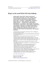 Report on the second Mock LISA data challenge