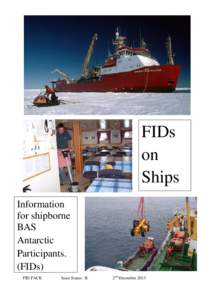 FIDs on Ships Information for shipborne BAS