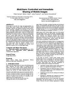 MobShare: Immediate and Controlled Sharing of Mobile Images