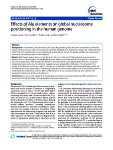 Effects of Alu elements on global nucleosome positioning in the human genome
