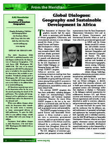 From the Meridian  June 2008 AAG Newsletter of the