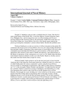 A Global Forum for Naval Historical Scholarship