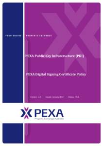 PEXA Public Key Infrastructure (PKI)  PEXA Digital Signing Certificate Policy Version: 2.6