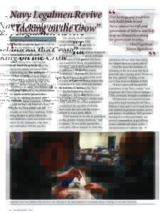 From Naval Justice School  T he Navy’s newest legalmen revived the old tradition of “tacking on the