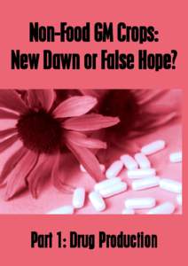 Non-Food GM Crops: New Dawn or False Hope? Part 1: Drug Production  Non-Food GM Crops: