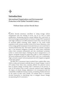 / Introduction International Organizations and Environmental Protection in the Global Twentieth Century Wolfram Kaiser and Jan-Henrik Meyer