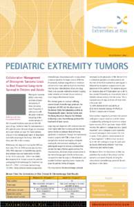 2012, Volume 7, Issue 1  Pediatric Extremity Tumors Collaborative Management of Osteogenic Sarcoma Leads to Best Reported Long-term