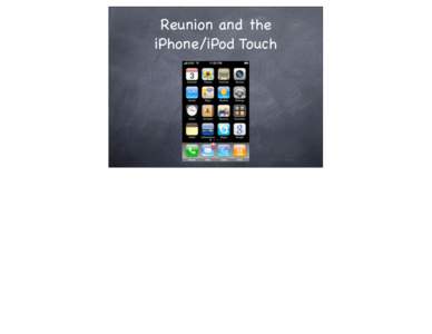 Reunion and the iPhone/iPod Touch iPhone Family Card View  Family Card