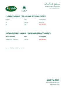 Luckista Grove Billingshurst Road, Pulborough West Sussex RH20 3AY PLOTS AVAILABLE FOR A HOME OF YOUR CHOICE Plot no: