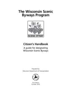 Wisconsin Scenic Byways Program - Citizen's Handbook