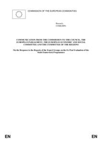 COMMISSION OF THE EUROPEAN COMMUNITIES  Brussels, COM[removed]COMMUNICATION FROM THE COMMISSION TO THE COUNCIL, THE