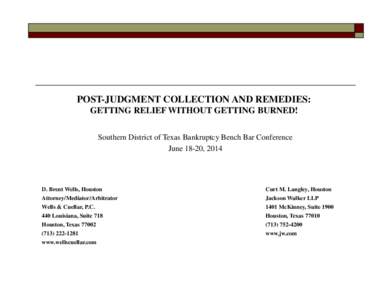 Microsoft PowerPoint - Post Judgment Remedies 2014