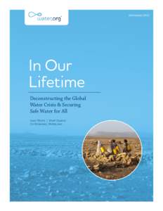 September[removed]In Our Lifetime Deconstructing the Global Water Crisis & Securing