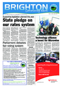 VOL 13 NO 4 JULYSupporting legislation planned this year State pledge on our rates system