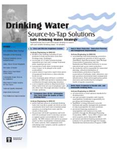 Drinking Water: Source-to-Tap Solutions