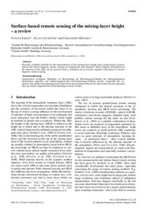 Article  Meteorologische Zeitschrift, Vol. 17, No. 5, Octoberc by Gebr¨uder Borntraeger 2008