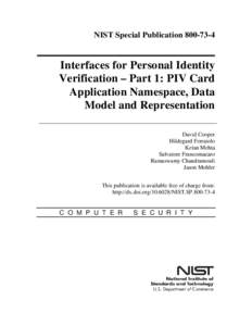 Interfaces for Personal Identity Verification