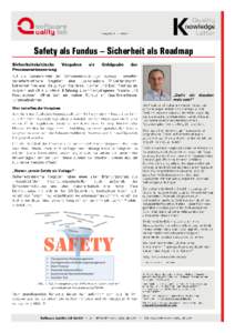   Safety als Fundus – Sicherheit als Roadmap 