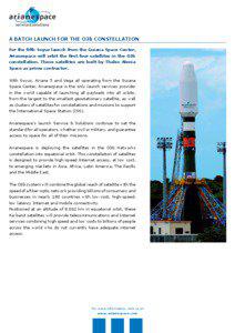 Soyuz programme / Soyuz / Guiana Space Centre / Ariane 5 / Ariane / Vega / Rocket launch / Fregat / Spaceflight / Space technology / European Space Agency