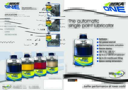 The automatic single point lubricator APPLICATIONS MOTORS