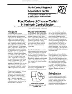 NCR444 Pond Culture of Channel Catfish in the North Central Region