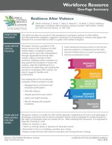 Resilience after violence