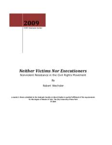 Neither Victims or Executioners
