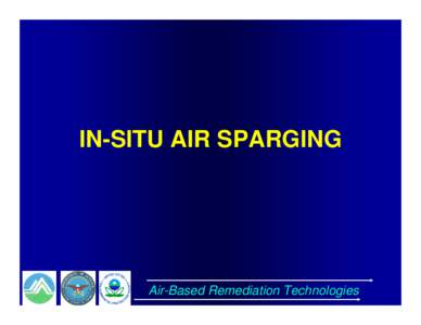 IN-SITU AIR SPARGING  Air-Based Remediation Technologies Presentation Objectives – Discuss important processes affecting success
