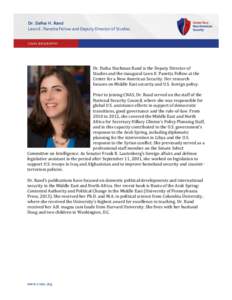Dr.	
  Dafna	
  H.	
  Rand	
   Leon	
  E.	
  Panetta	
  Fellow	
  and	
  Deputy	
  Director	
  of	
  Studies	
   CNAS	
  BIOGRAPHY	
   Dr.	
  Dafna	
  Hochman	
  Rand	
  is	
  the	
  Deputy	
  Direc