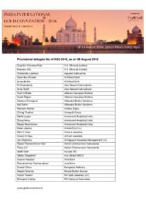 Microsoft Word - Provisional delegate list of IIGC 2016 Aug 8