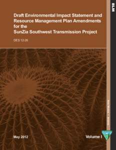 BLM  Draft Environmental Impact Statement and Resource Management Plan Amendments for the SunZia Southwest Transmission Project