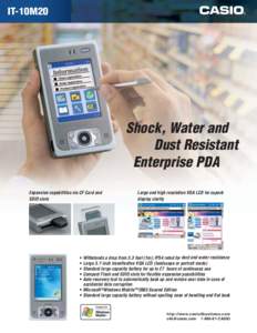 IT-10M20  Shock, Water and Dust Resistant Enterprise PDA Expansion capabilities via CF Card and