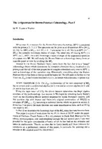 45  The o-Spectrum for Brown-Peterson Cohomology. Part I by W. STEPHENWILSON  Introduction