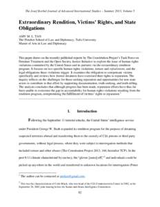 Extraordinary Rendition, Victims’ Rights, and State Obligations