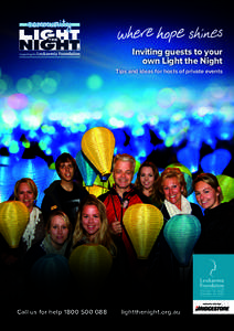 Inviting guests to your own Light the Night Tips and ideas for hosts of private events Call us for help[removed]