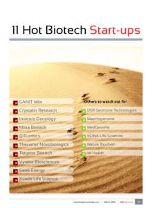 11 Hot Biotech Start-ups   GANIT labs