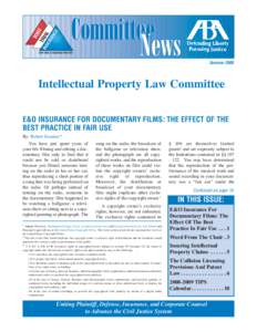 Committee News SummerIntellectual Property Law Committee
