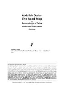 Abdullah Öcalan  The Road Map to  Democratization of Turkey