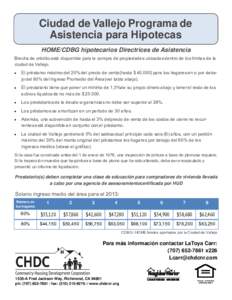 Vallejo HOME-CDBG Guidelines - Spanish