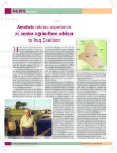 N E W S F E AT U R E  Amstutz relates experience as senior agriculture adviser to Iraq Coalition