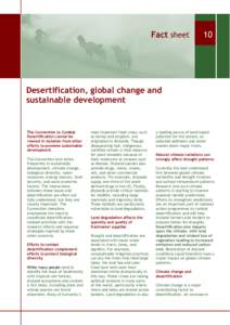 Fact sheet  10 Desertification, global change and sustainable development