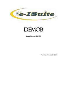 DEMOB VersionTuesday, January 06, 2015  Table of Contents