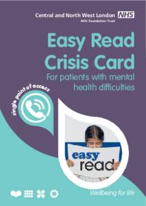 Central and North West London NHS Foundation Trust single po  Easy Read